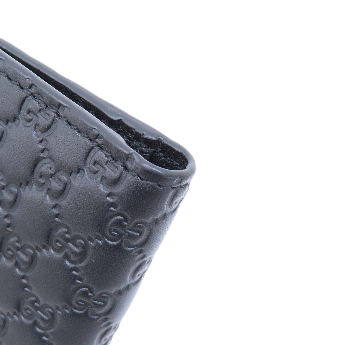 GUCCI Bifold Wallet 544472 leather black Micro Gucci Shima outlet