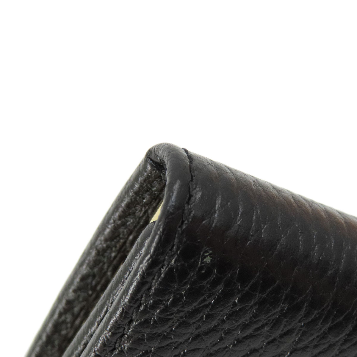 GUCCI Key case Key holder 456118 leather black GG Marmont