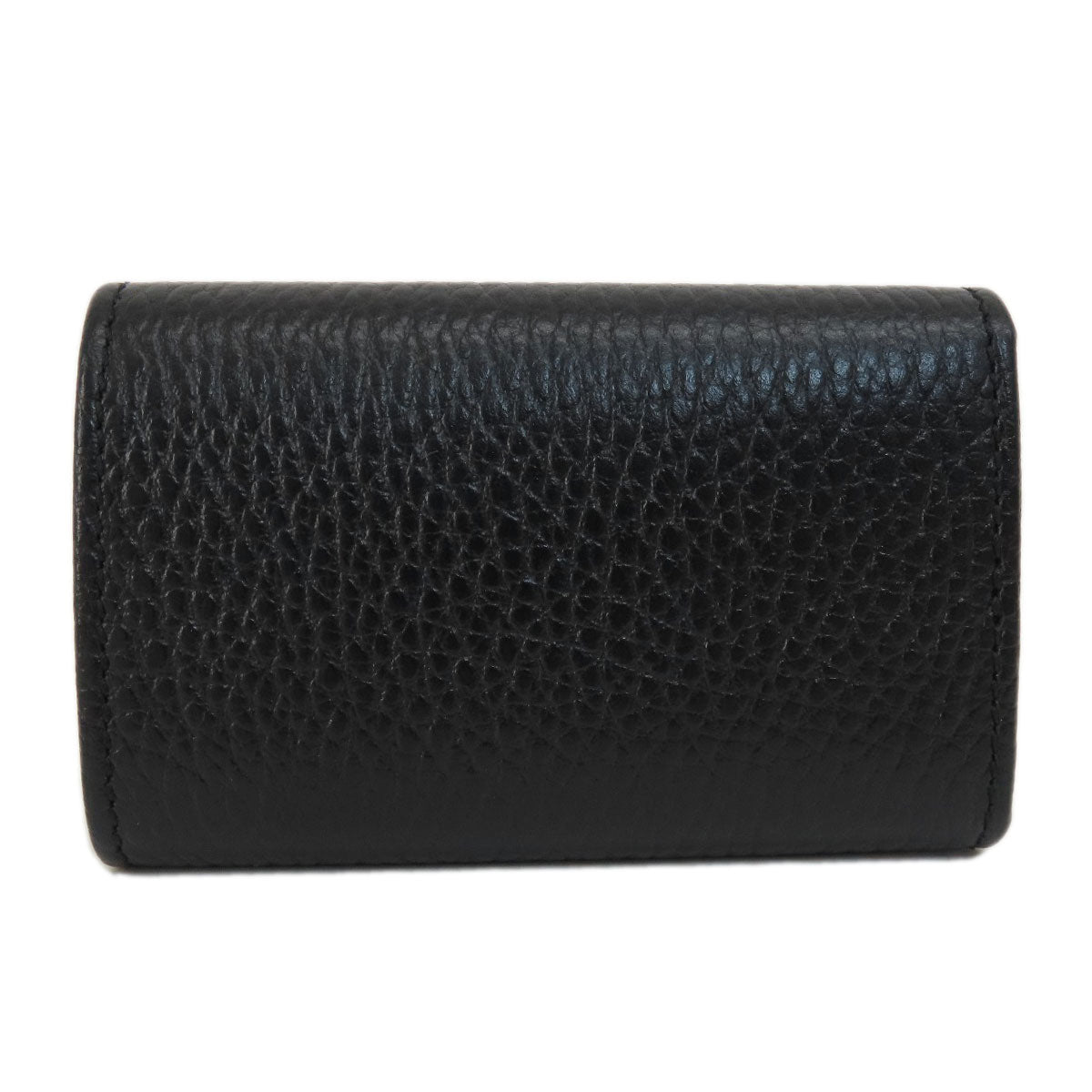 GUCCI Key case Key holder 456118 leather black GG Marmont