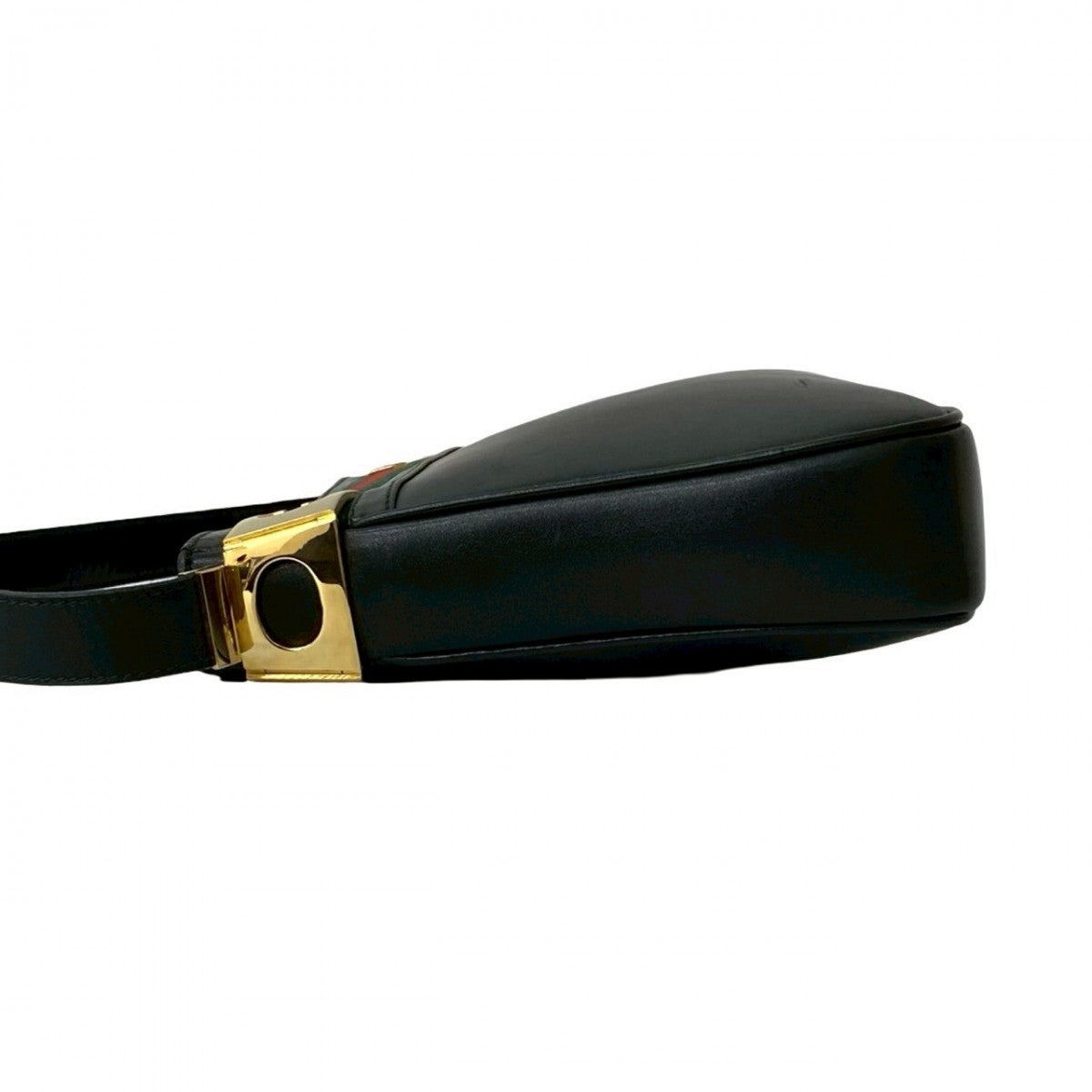 GUCCI Shoulder Bag leather black Sherry line