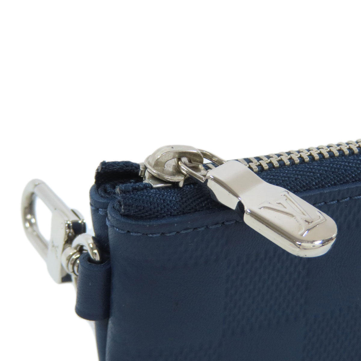 LOUIS VUITTON Coin case N40438 Damier Anfini Navy Pochette Kle
