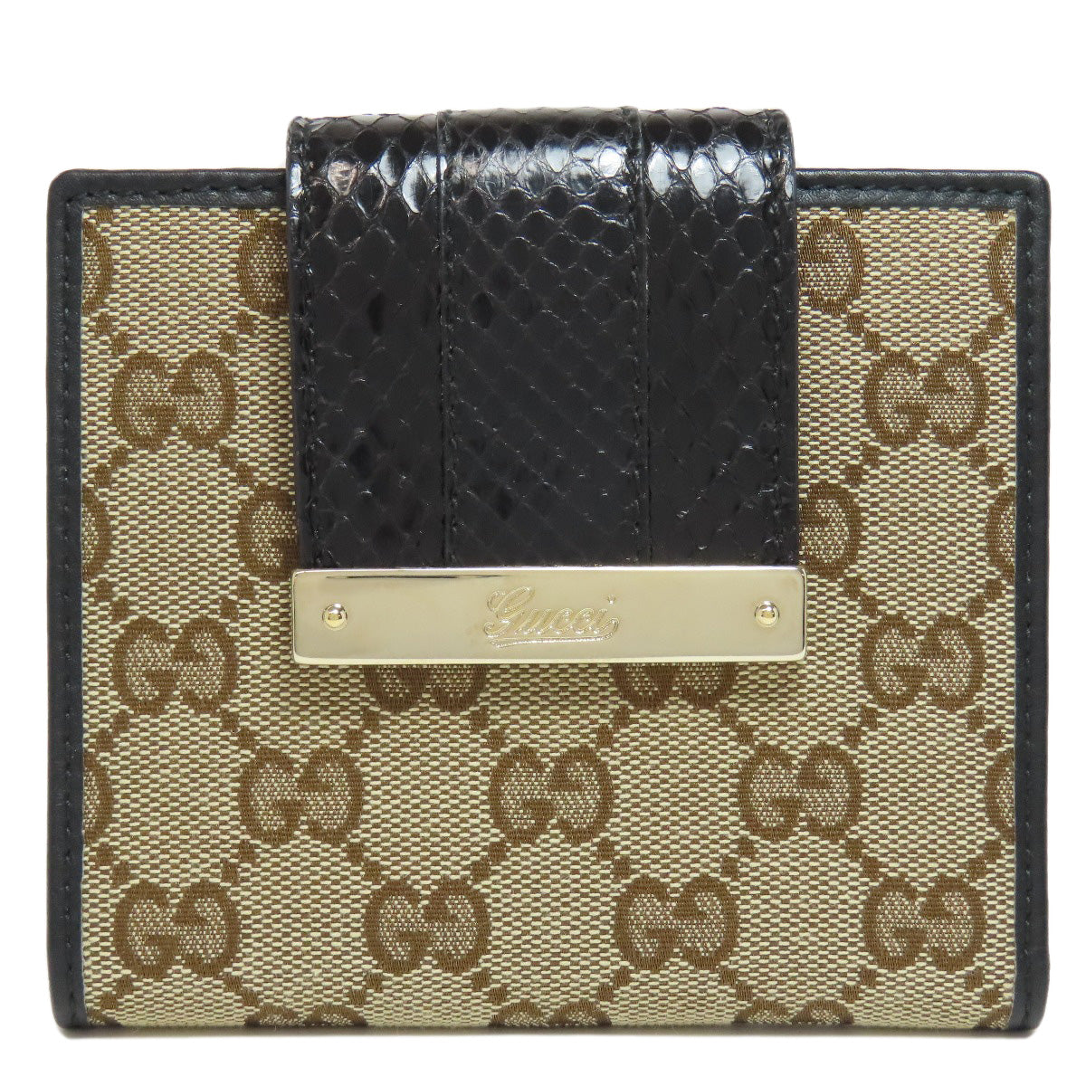 GUCCI Bifold Wallet 181669 canvas Brown GG