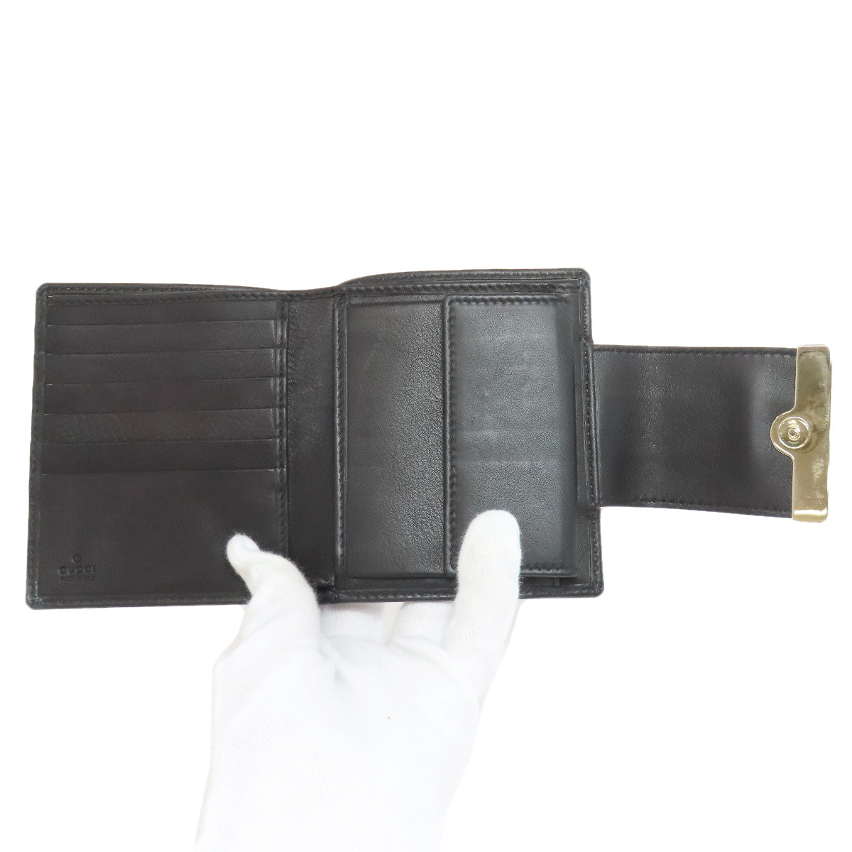 GUCCI Bifold Wallet 181669 canvas Brown GG