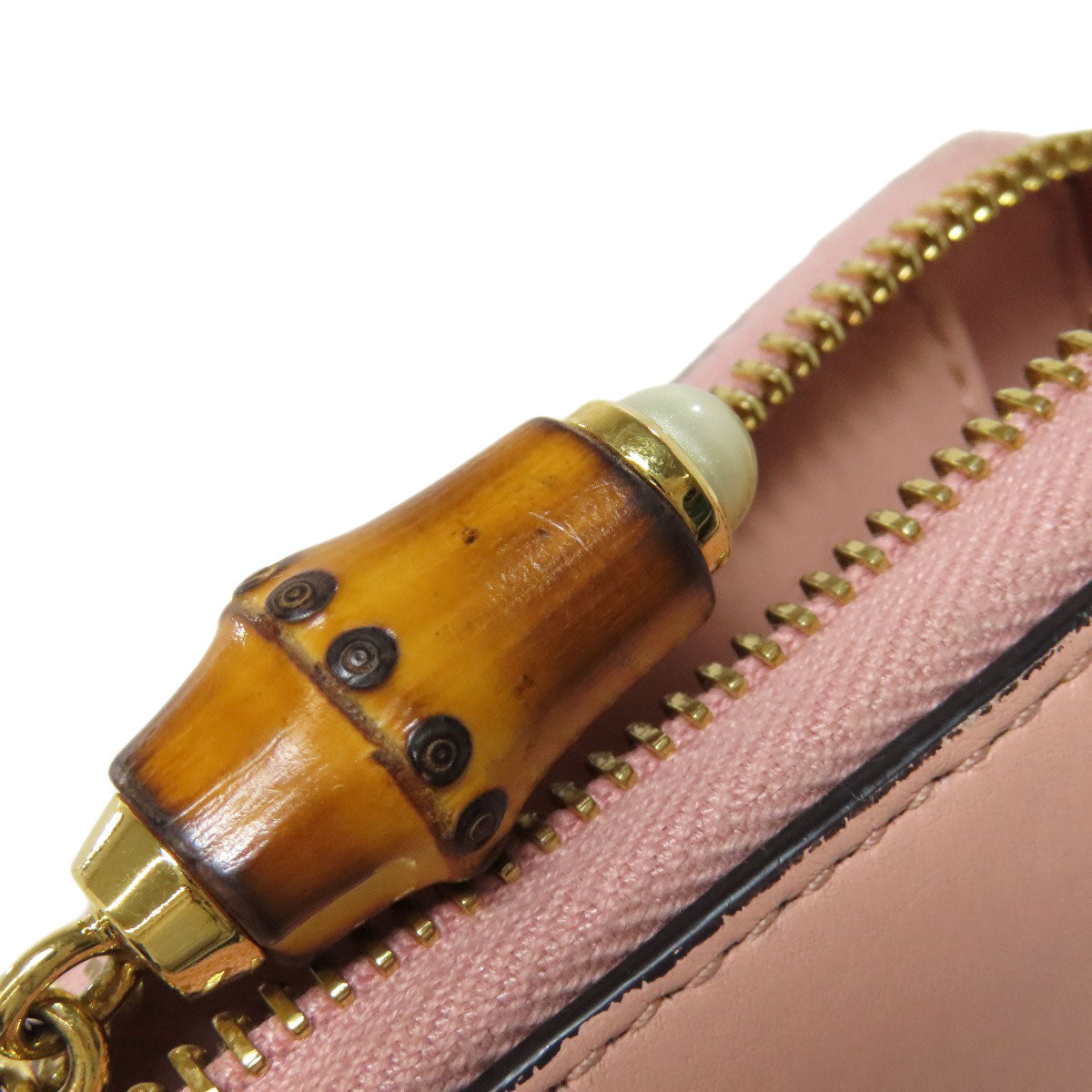 GUCCI Long Wallet Purse 453158 leather pink logo