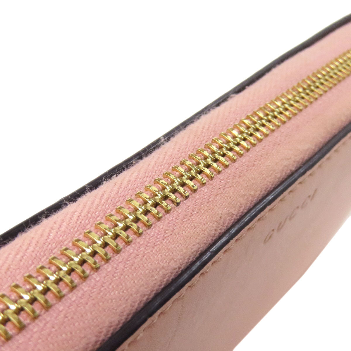 GUCCI Long Wallet Purse 453158 leather pink logo