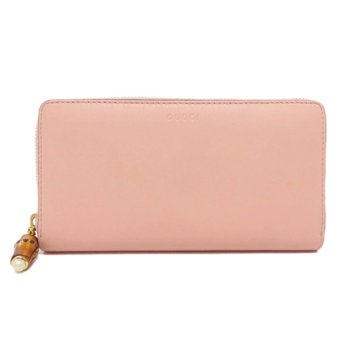 GUCCI Long Wallet Purse 453158 leather pink logo