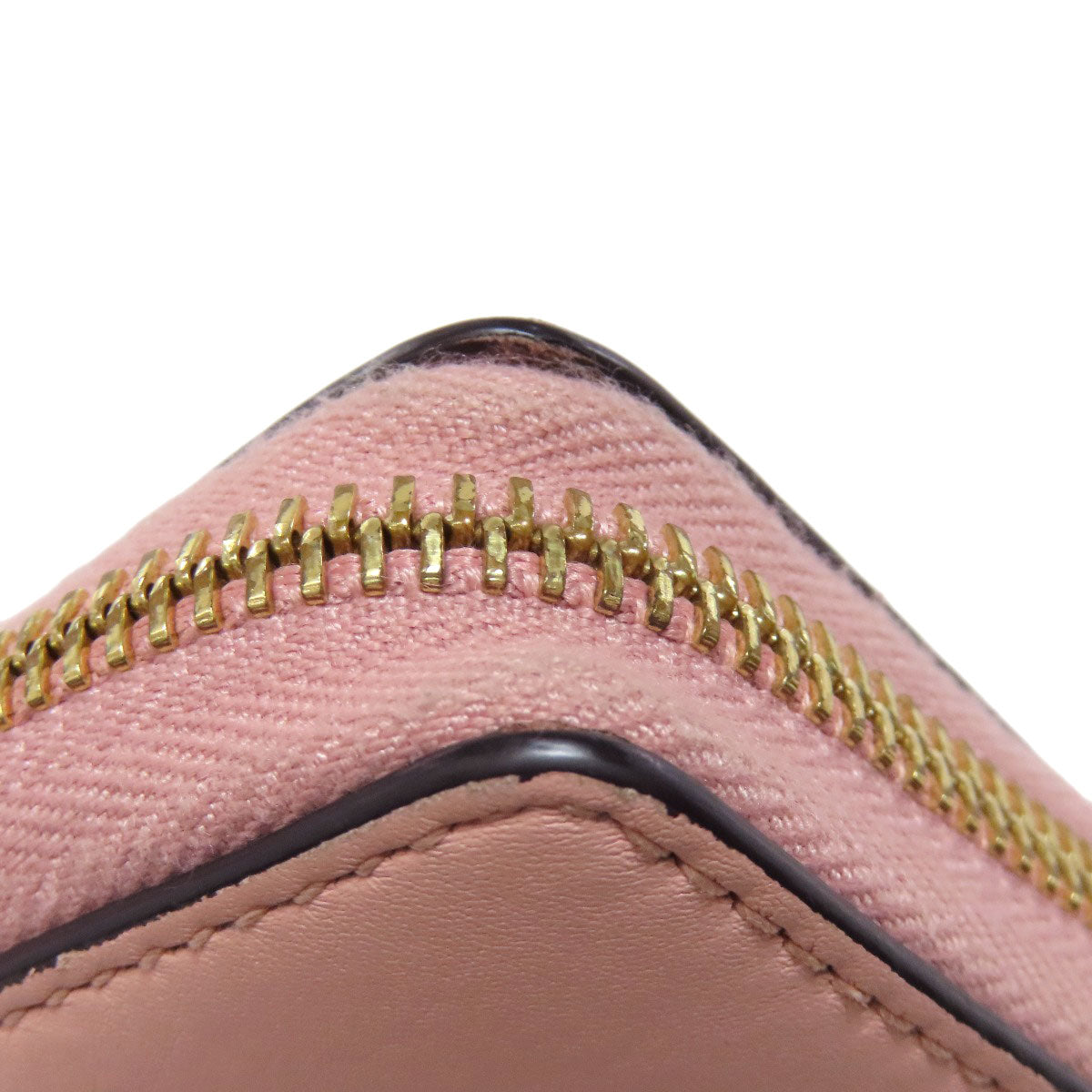 GUCCI Long Wallet Purse 453158 leather pink logo