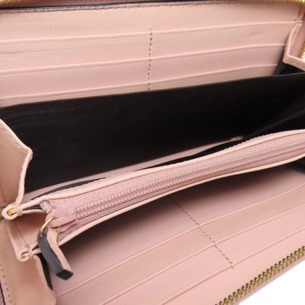 GUCCI Long Wallet Purse 453158 leather pink logo
