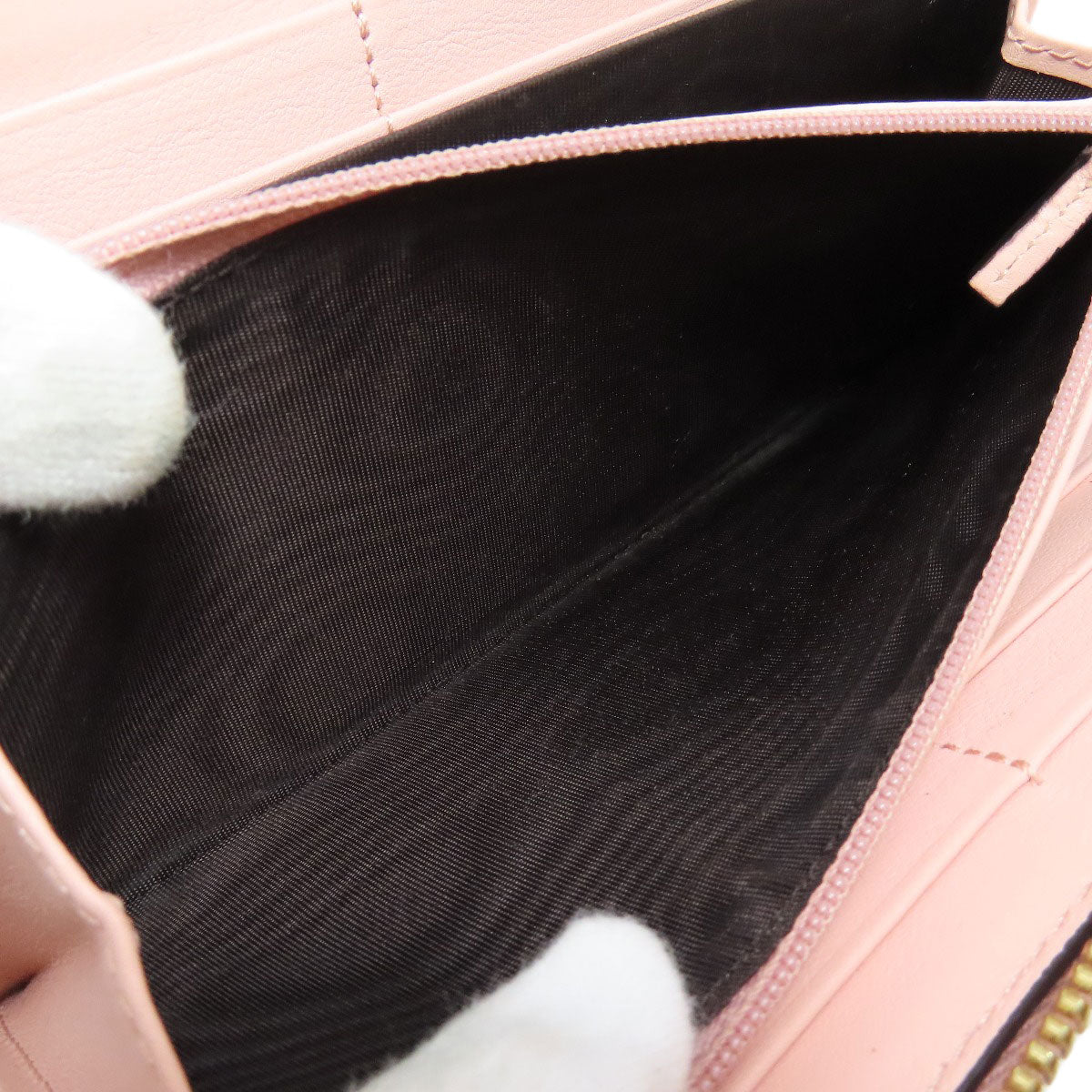 GUCCI Long Wallet Purse 453158 leather pink logo