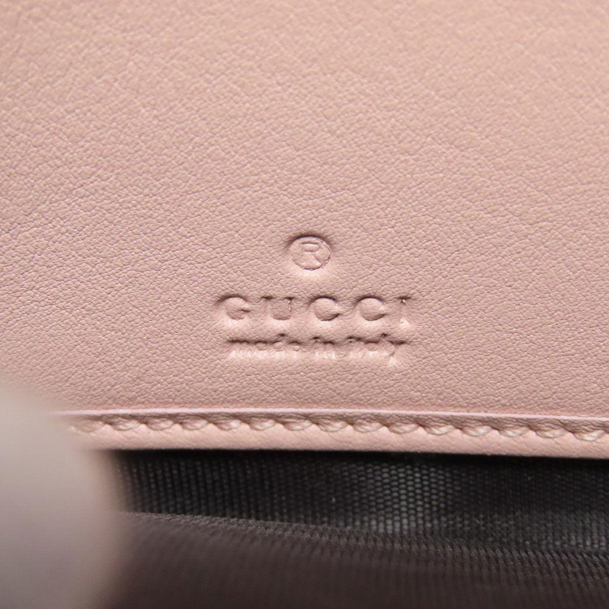 GUCCI Long Wallet Purse 453158 leather pink logo