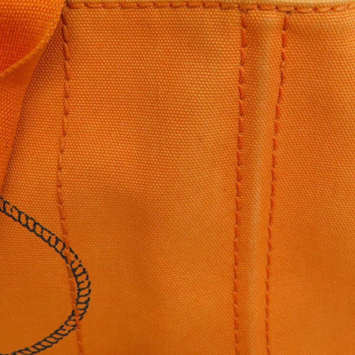 PRADA Handbag canvas Orange Canapa