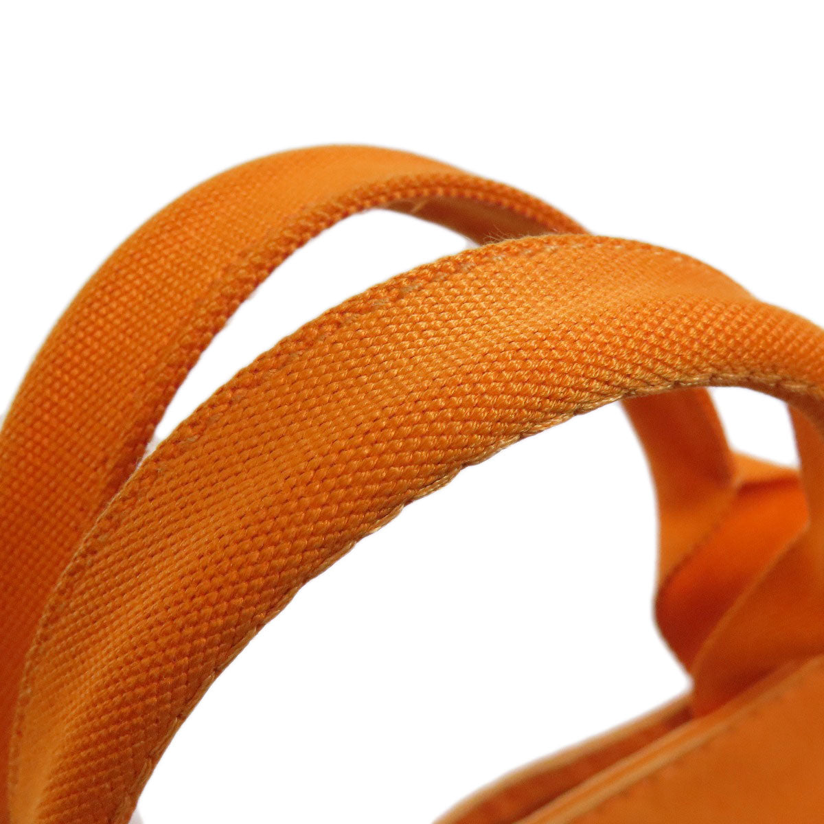 PRADA Handbag canvas Orange Canapa