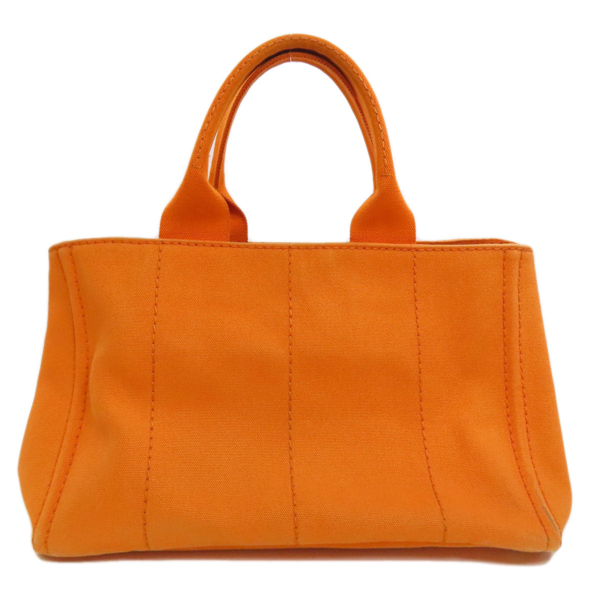 PRADA Handbag canvas Orange Canapa
