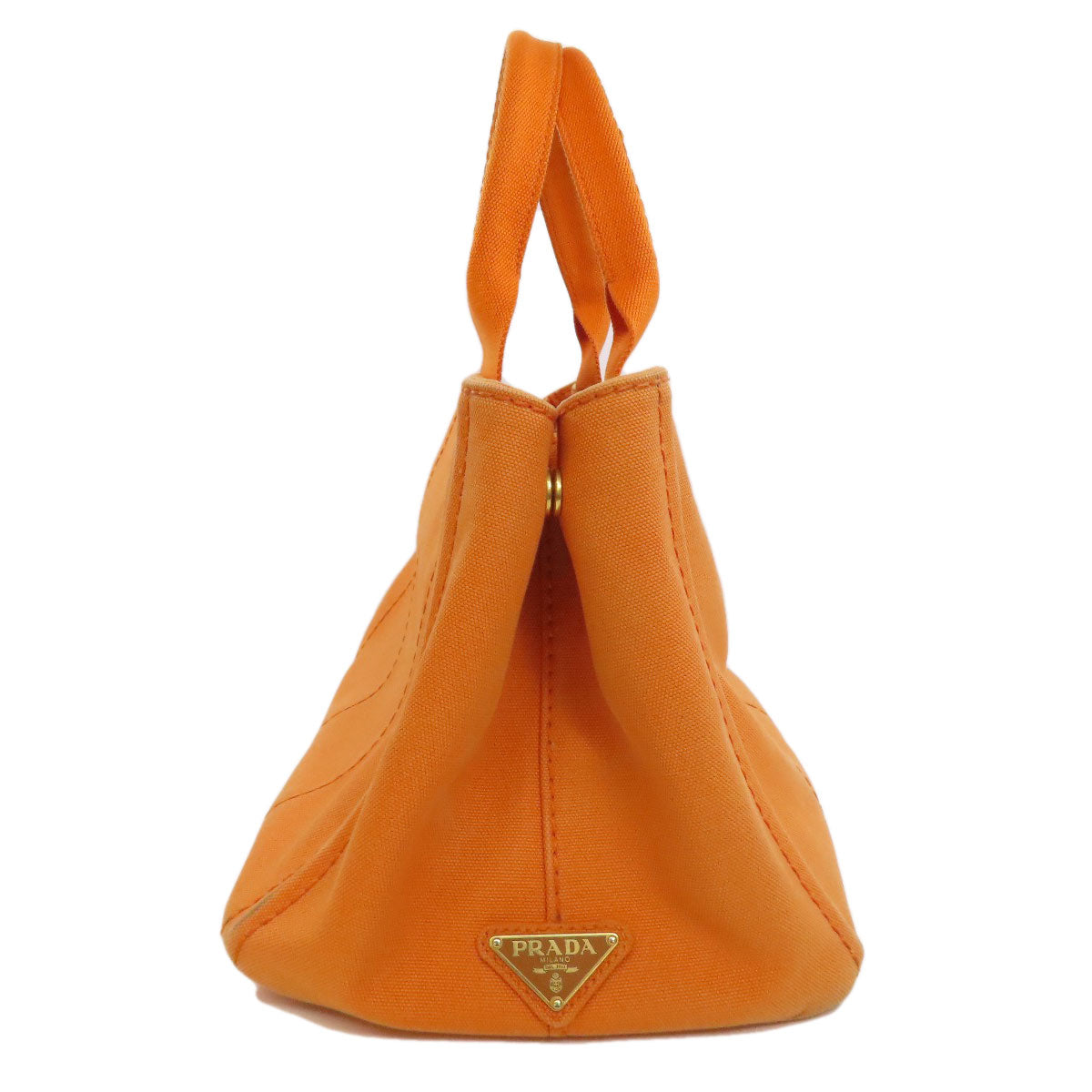 PRADA Handbag canvas Orange Canapa