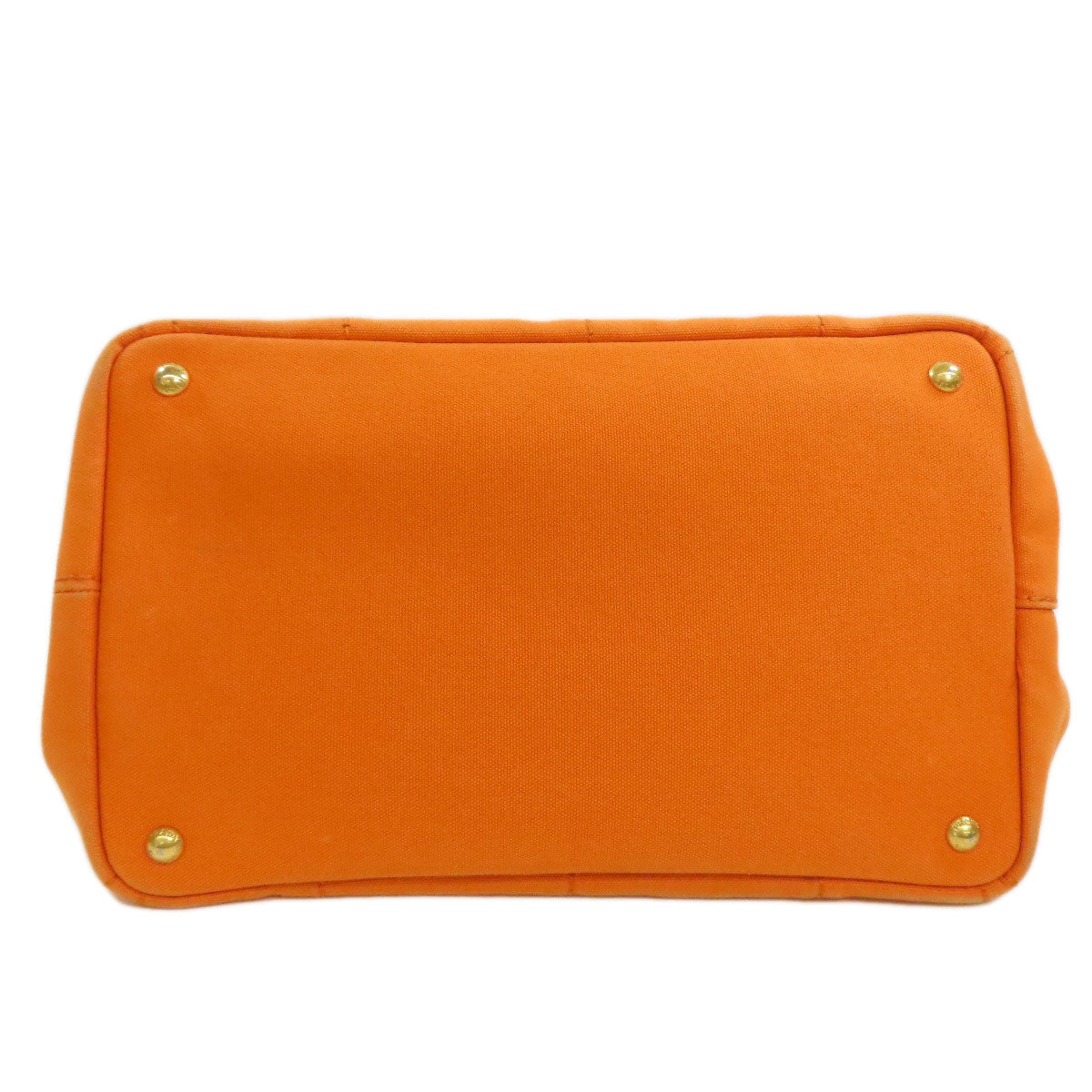 PRADA Handbag canvas Orange Canapa