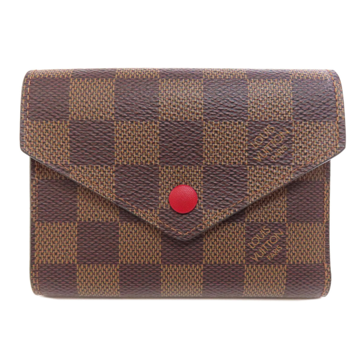 LOUIS VUITTON Bifold Wallet N41659 Damier canvas Brown Portefeuille Victorine