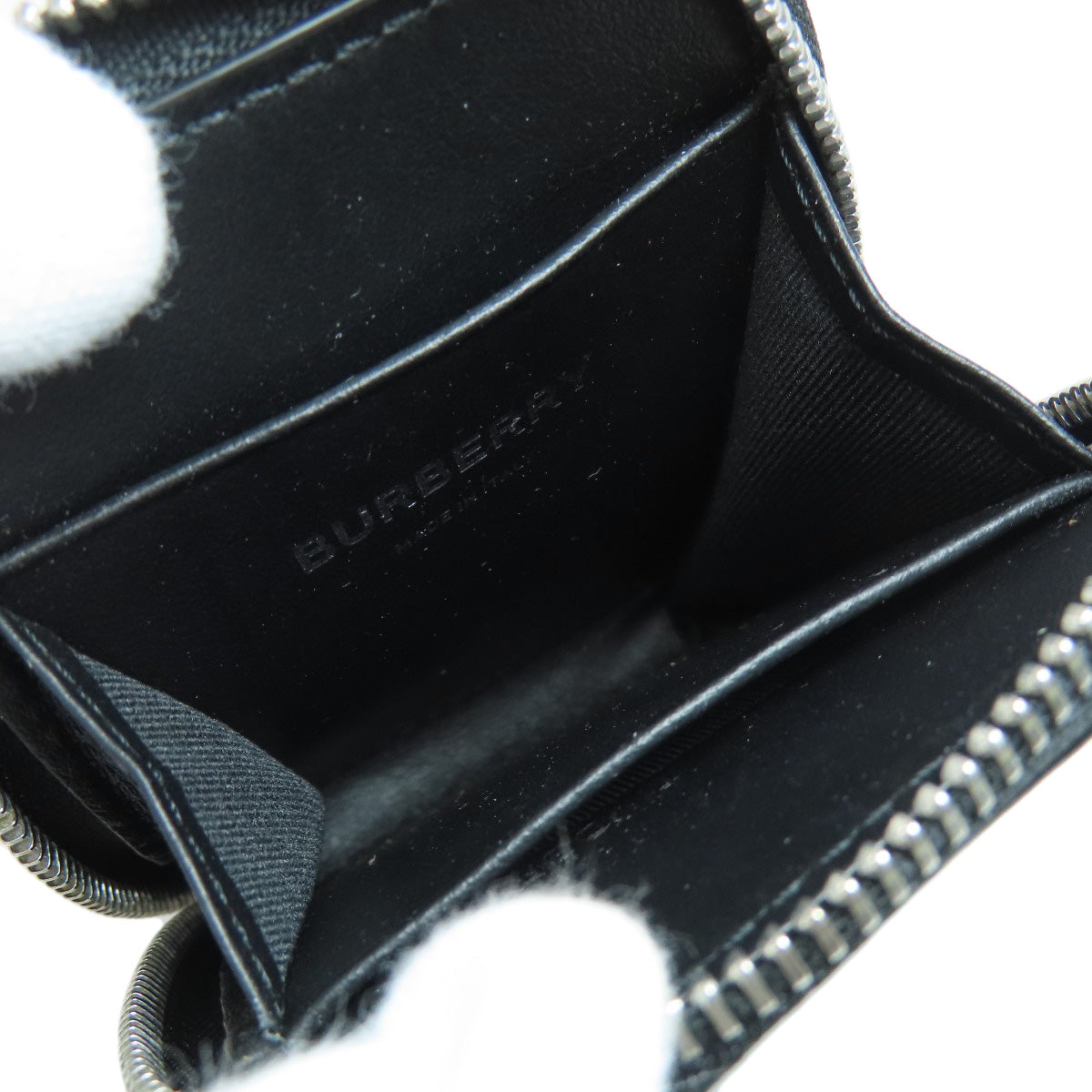 BURBERRY Coin case leather black logo