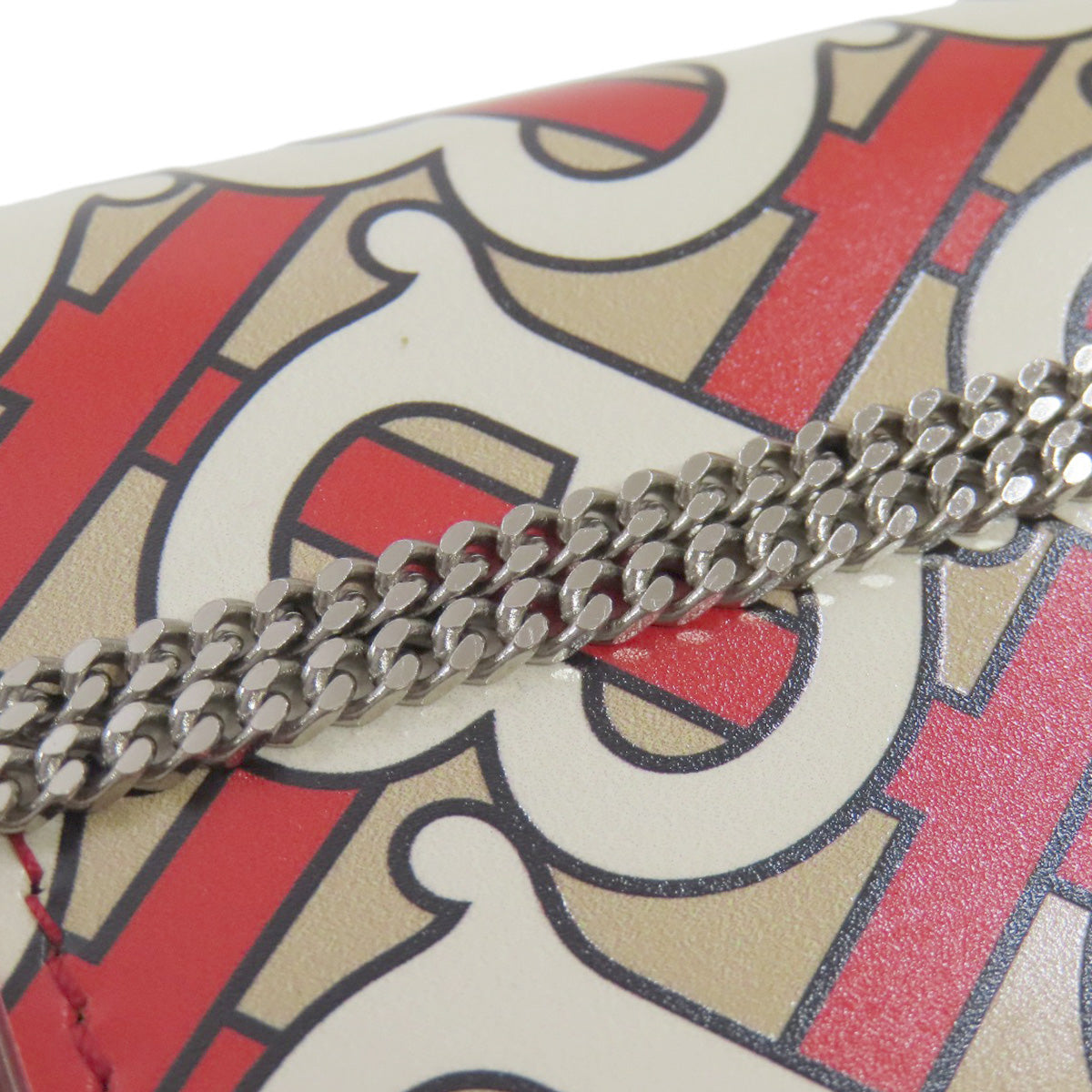 BURBERRY Bifold Wallet PVC beige Logo motif