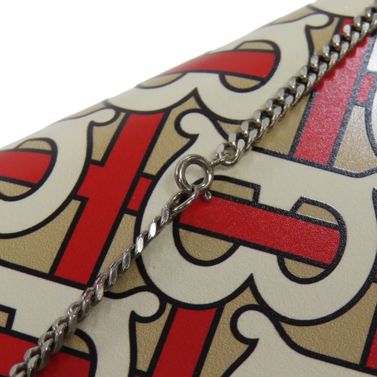 BURBERRY Bifold Wallet PVC beige Logo motif