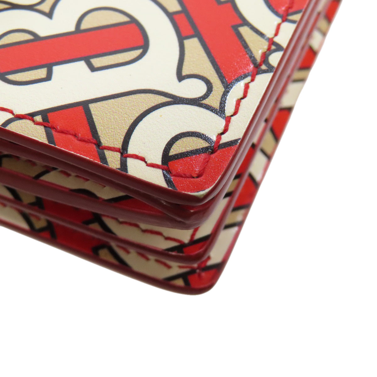 BURBERRY Bifold Wallet PVC beige Logo motif