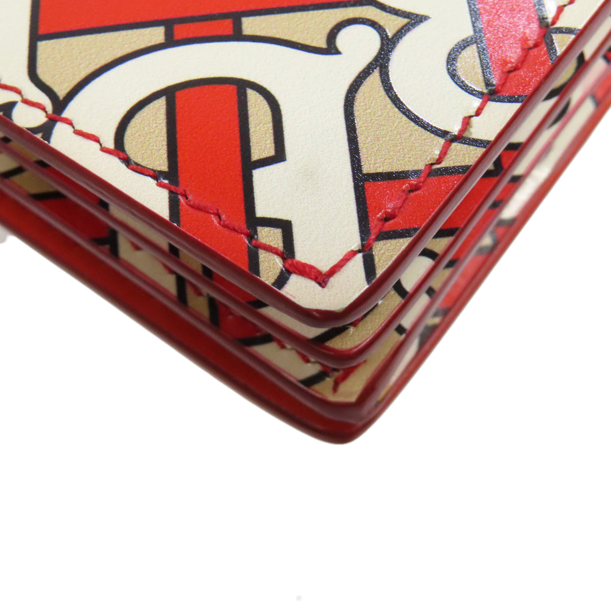BURBERRY Bifold Wallet PVC beige Logo motif