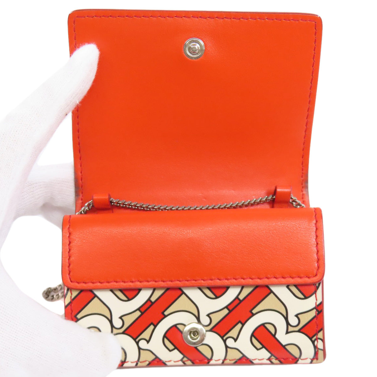 BURBERRY Bifold Wallet PVC beige Logo motif