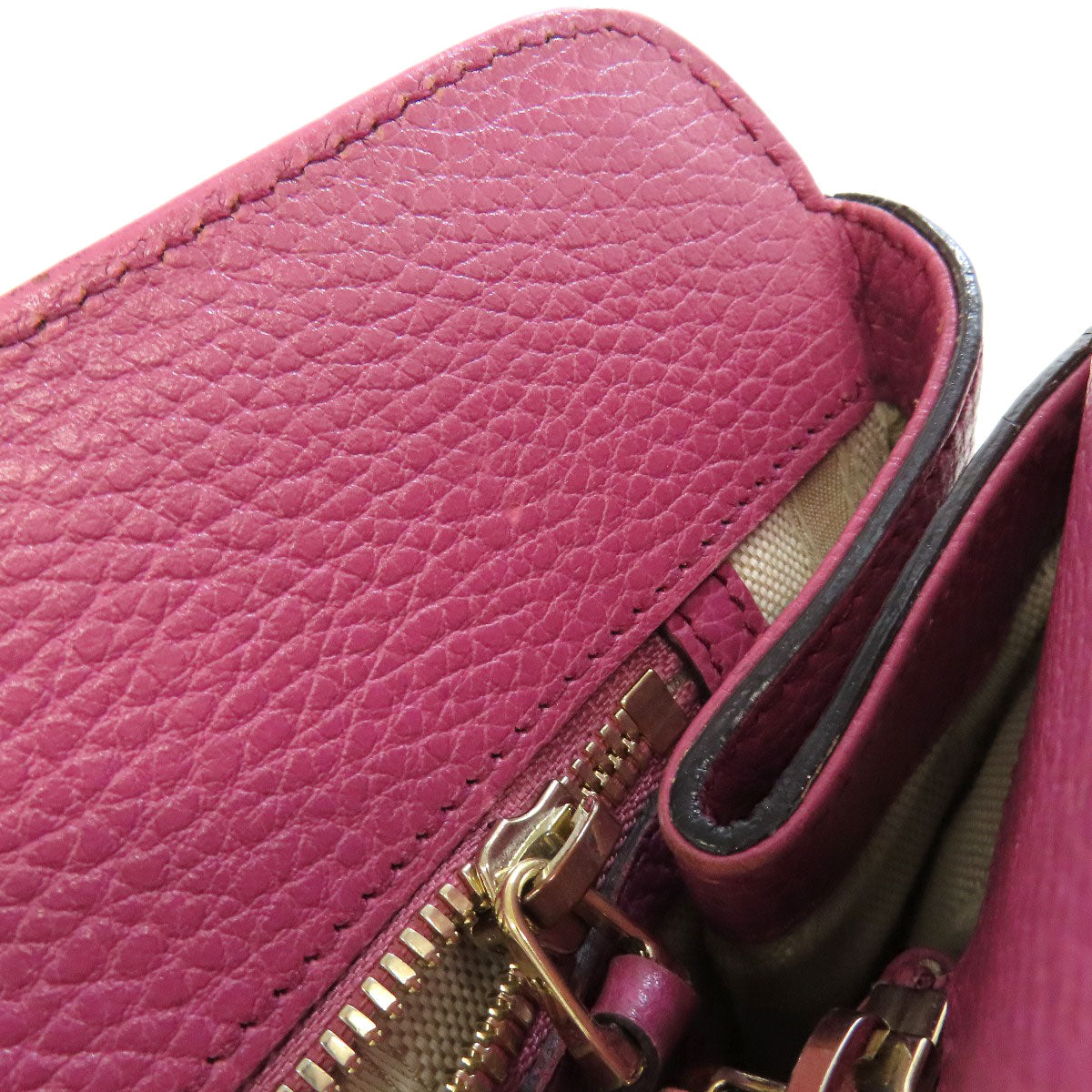 GUCCI Tote Bag 391987 leather pink 2WAY