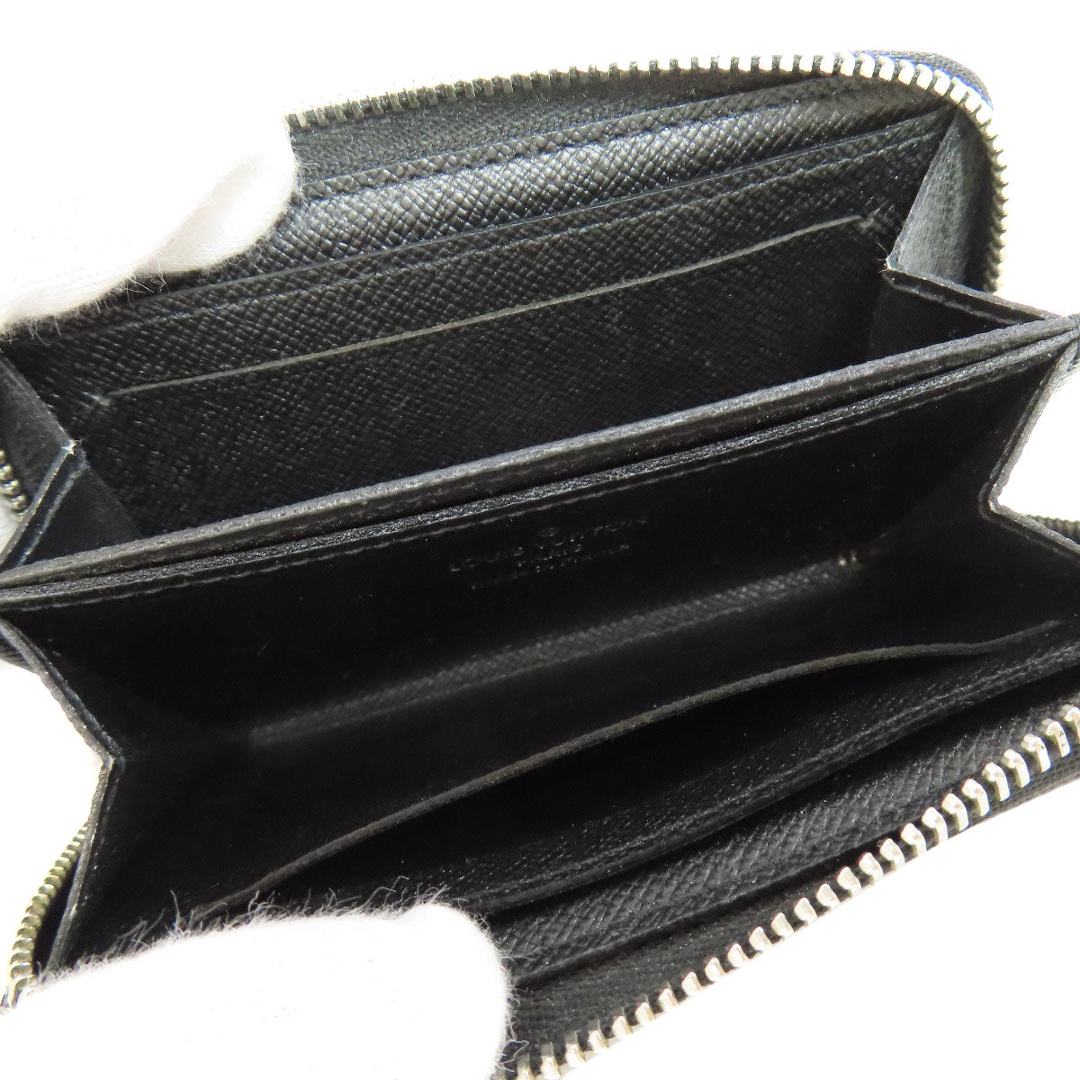LOUIS VUITTON Coin case N63076 Damier canvas black Zippy coin purse