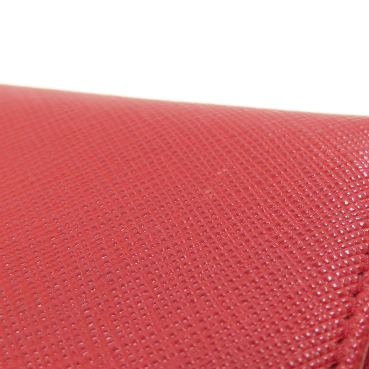 PRADA Long Wallet Purse Safiano Red logo