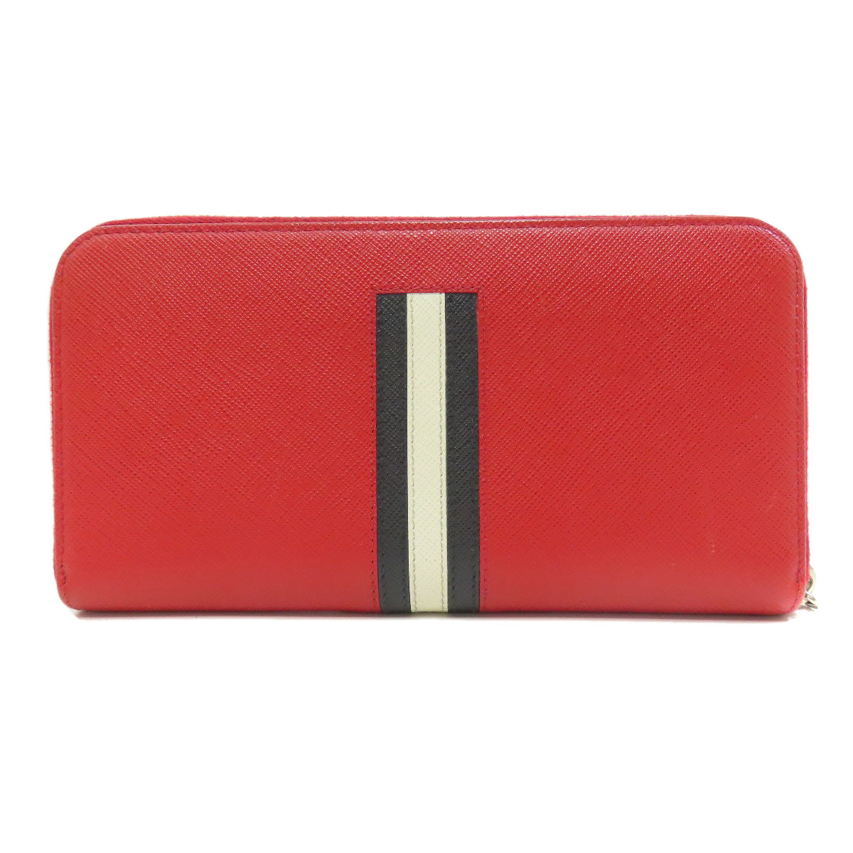 PRADA Long Wallet Purse Safiano Red logo