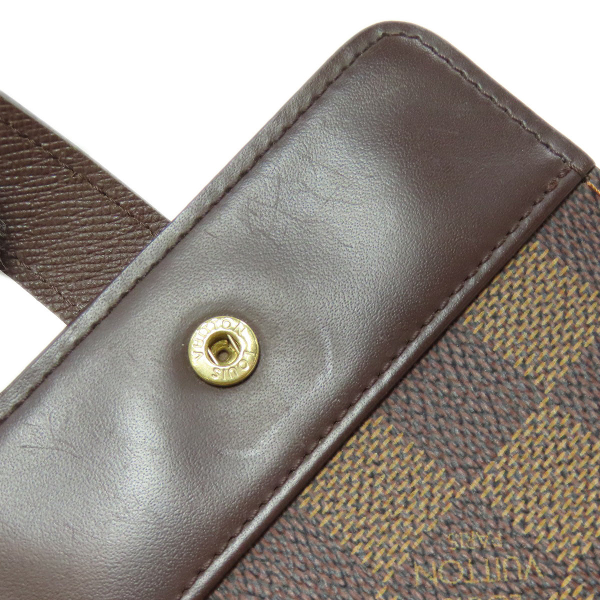 LOUIS VUITTON Bifold Wallet M61668 Damier canvas Brown Compact zip