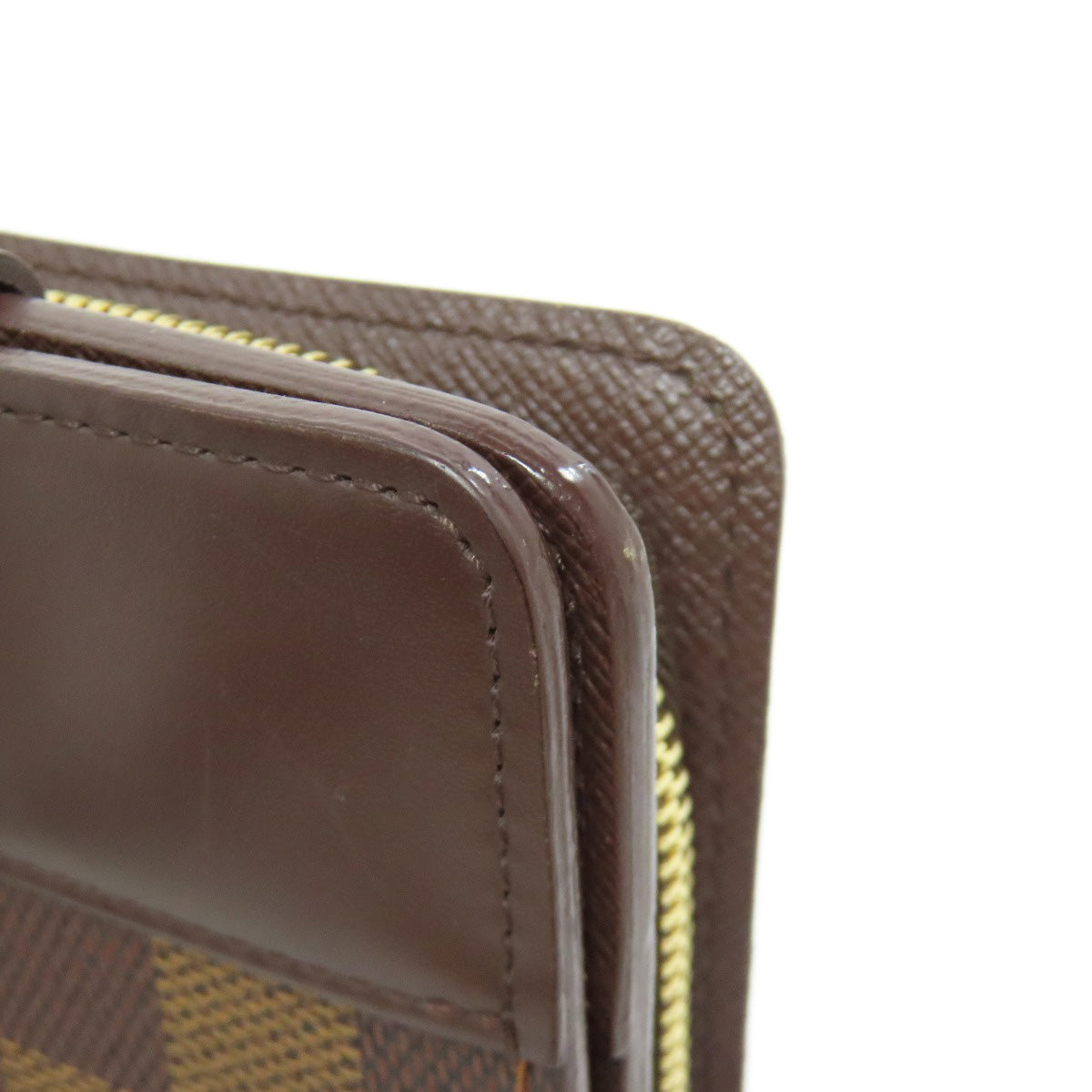 LOUIS VUITTON Bifold Wallet M61668 Damier canvas Brown Compact zip