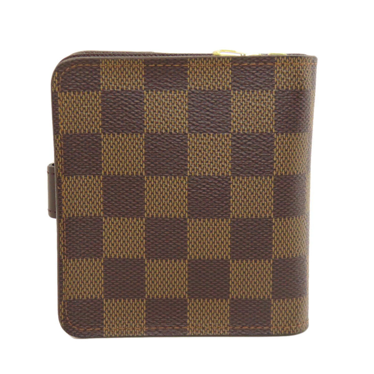 LOUIS VUITTON Bifold Wallet M61668 Damier canvas Brown Compact zip