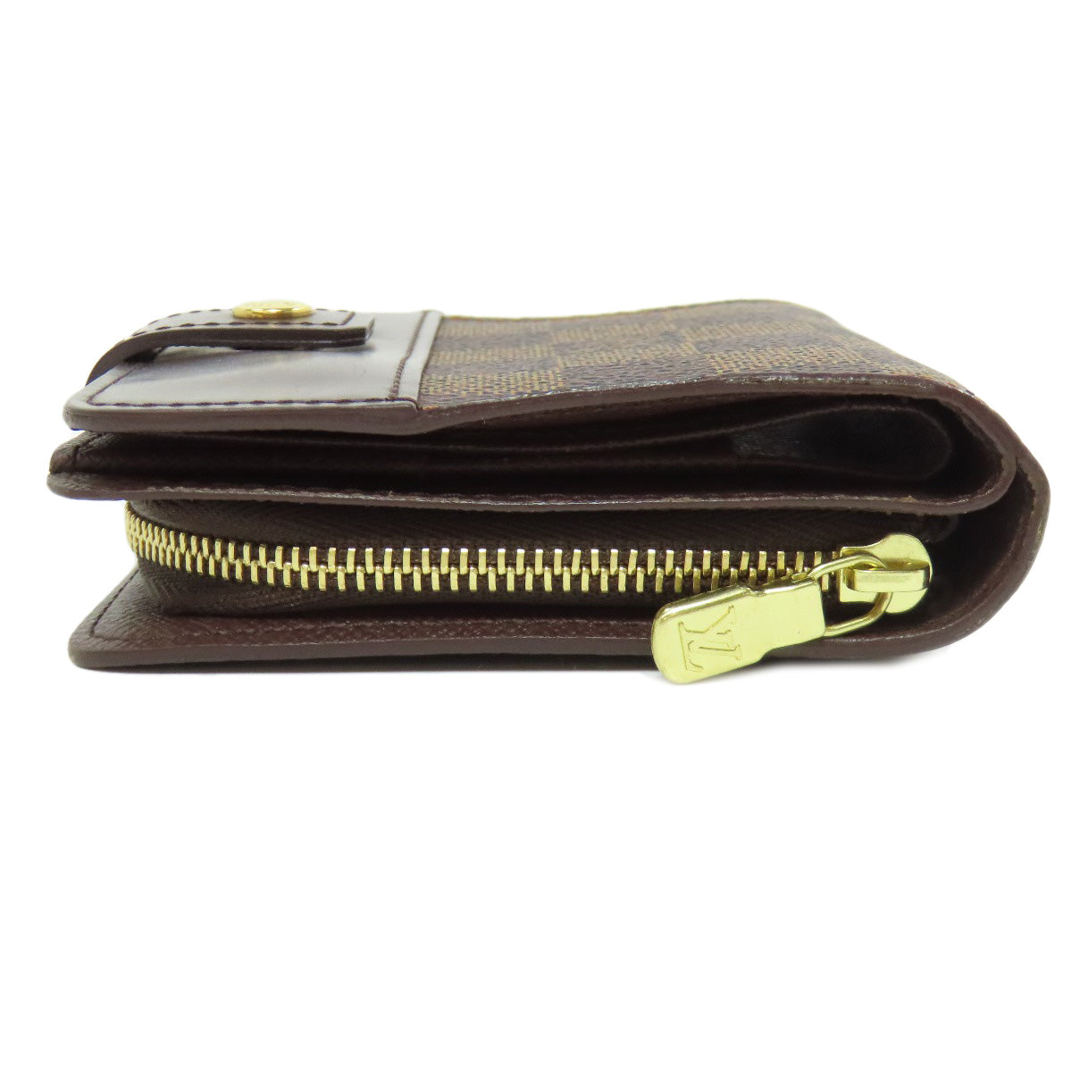 LOUIS VUITTON Bifold Wallet M61668 Damier canvas Brown Compact zip