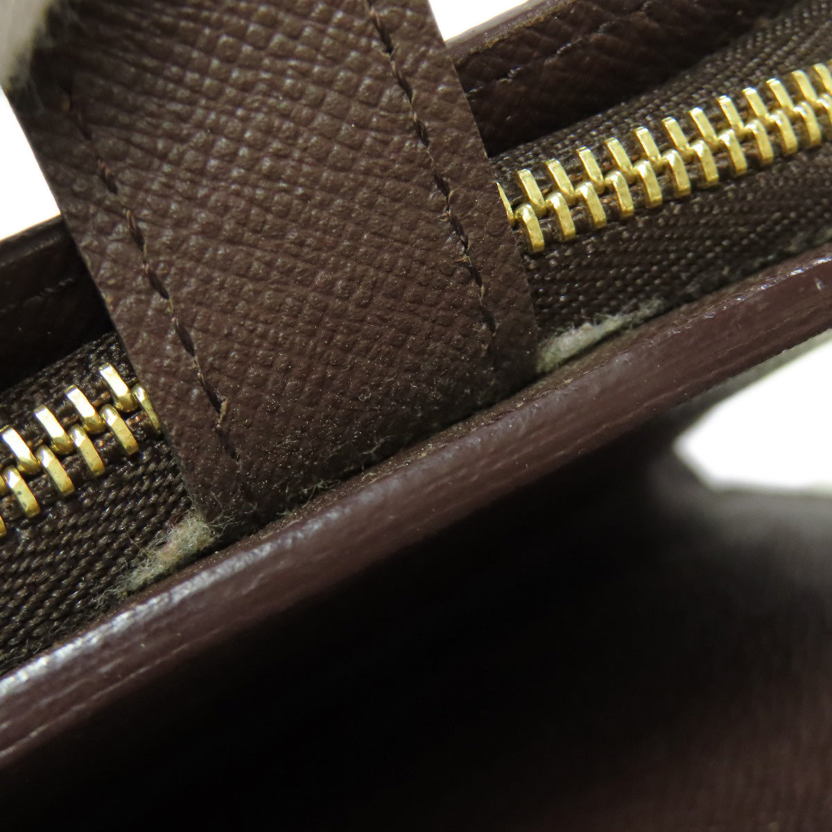 LOUIS VUITTON Bifold Wallet M61668 Damier canvas Brown Compact zip