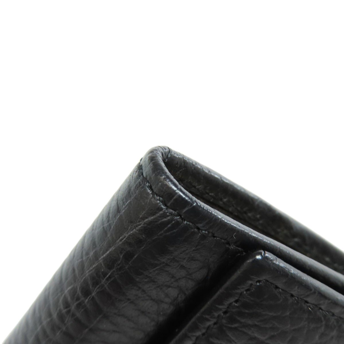GUCCI Key case Key holder 456118 leather black Double G