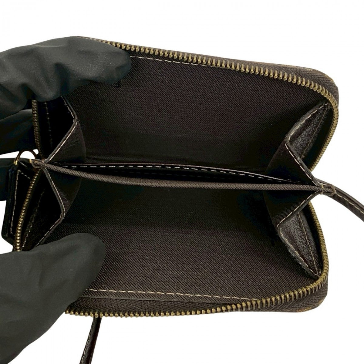 FENDI Coin case PVC Brown