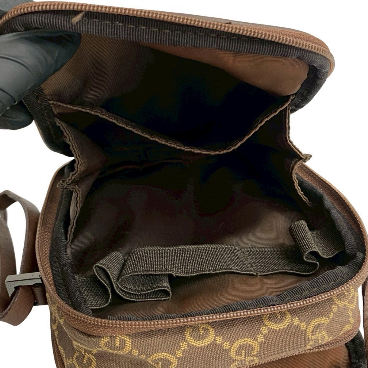 GUCCI Shoulder Bag canvas Brown