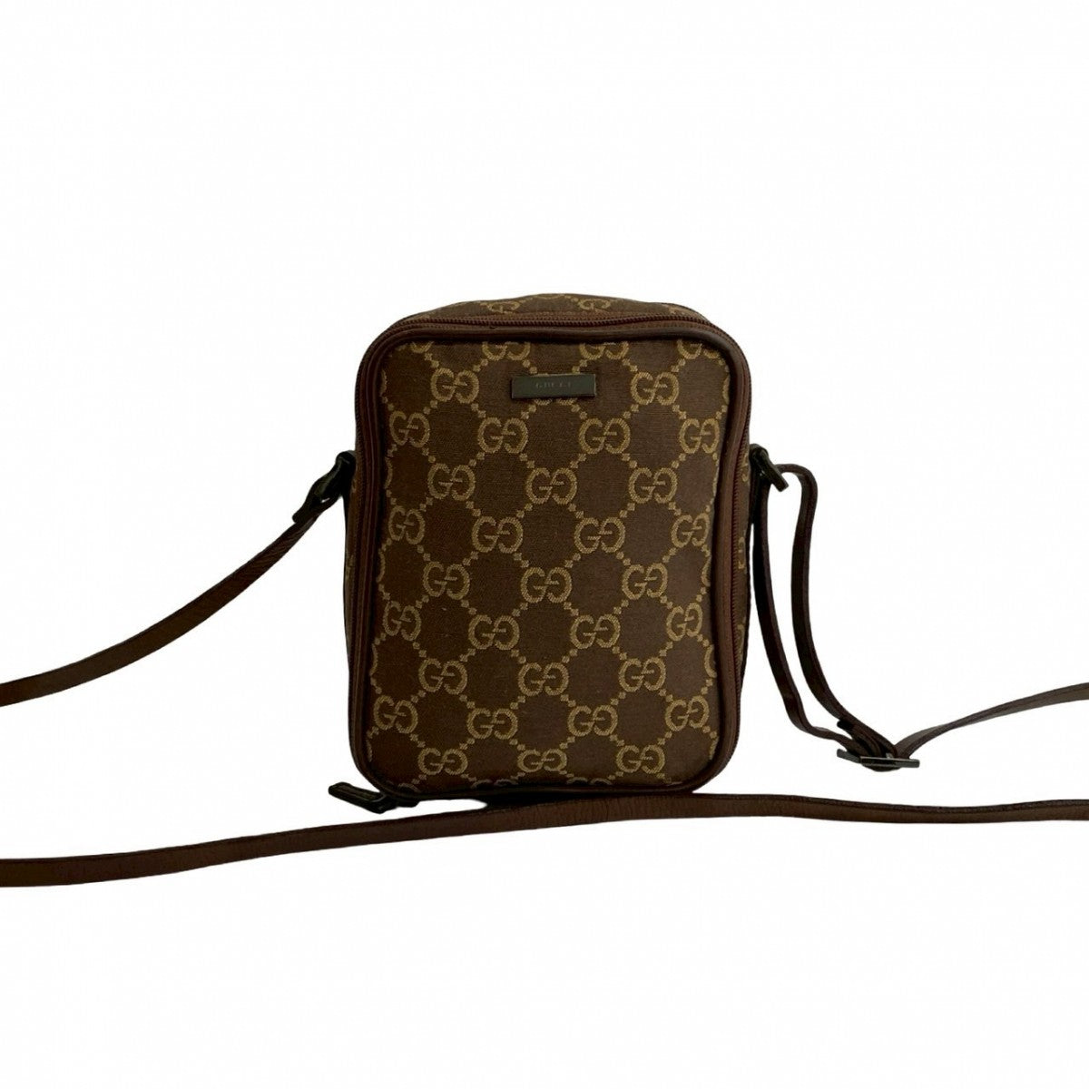 GUCCI Shoulder Bag canvas Brown