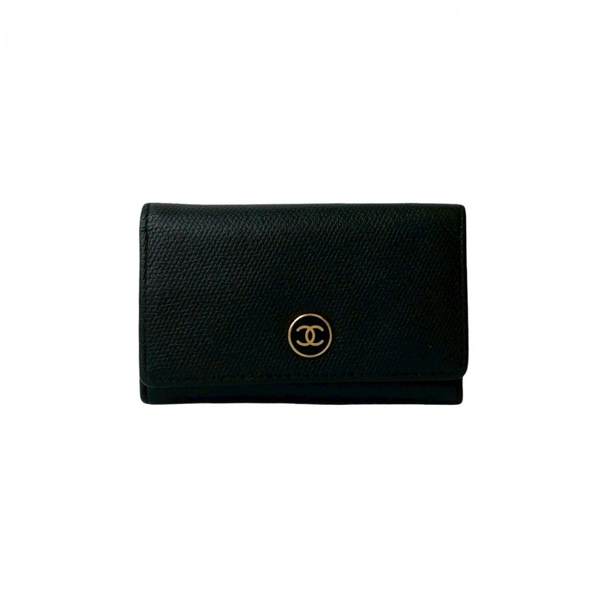 CHANEL Key case Key holder leather black