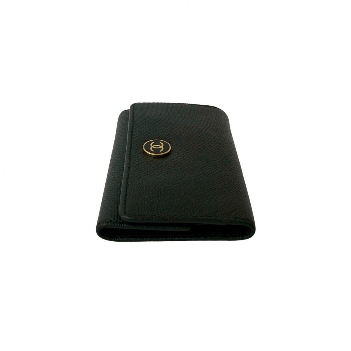 CHANEL Key case Key holder leather black