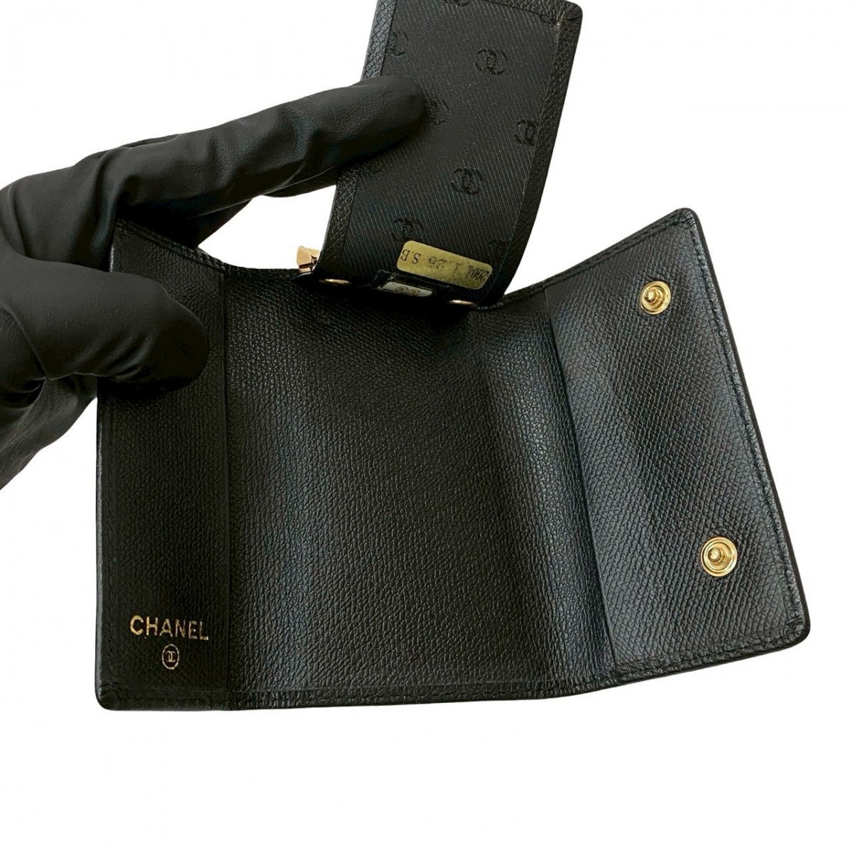 CHANEL Key case Key holder leather black
