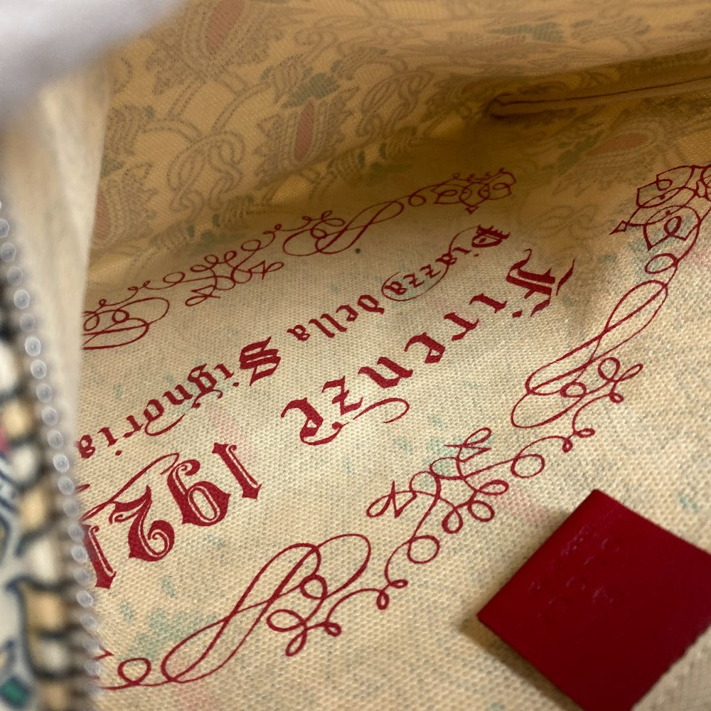 GUCCI Clutch bag Coated canvas Red Garden