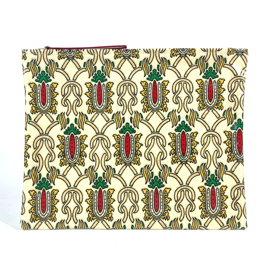 GUCCI Clutch bag Coated canvas Red Garden