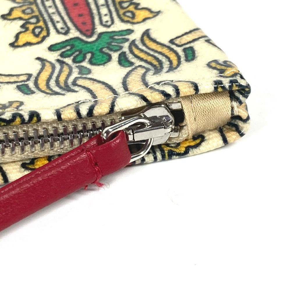 GUCCI Clutch bag Coated canvas Red Garden