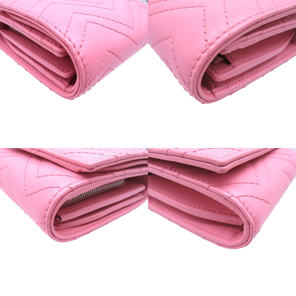 GUCCI Bifold Wallet 598629 leather pink GG Marmont