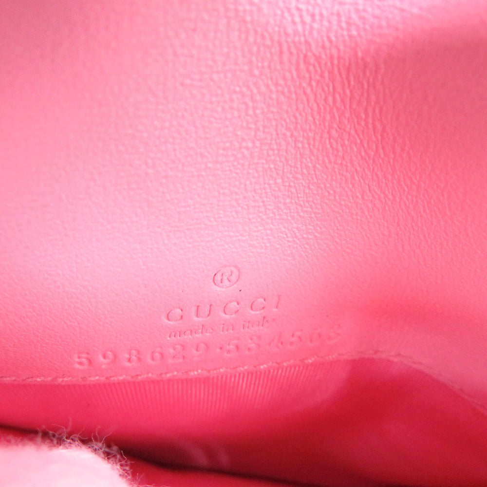 GUCCI Bifold Wallet 598629 leather pink GG Marmont