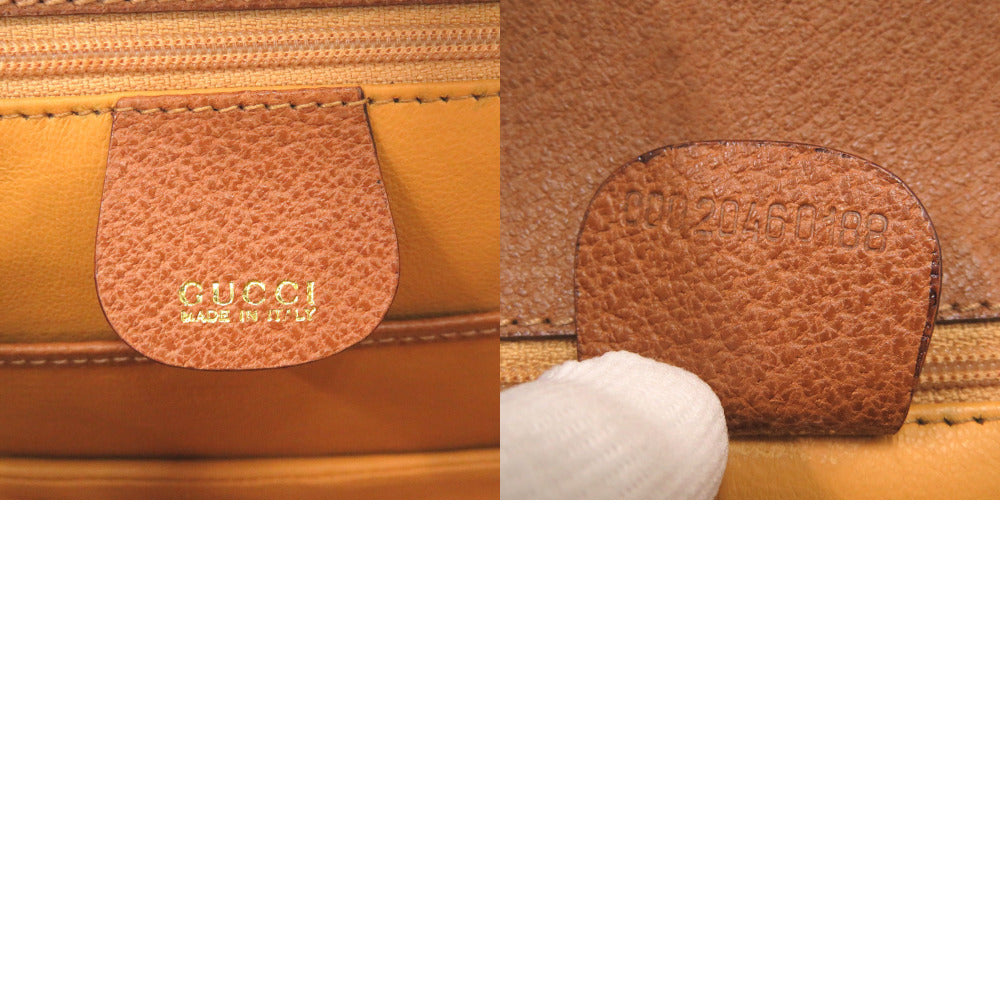 GUCCI Handbag 000 2046 0188 Bamboo Brown 2WAY Women Used Authentic