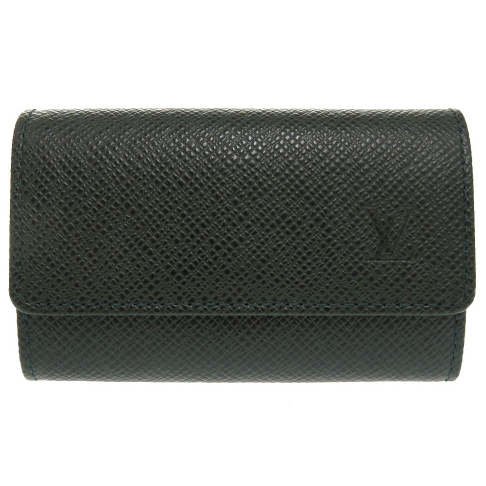 LOUIS VUITTON Key case Key holder M30534 Taiga Leather Deep green Taiga Multicles6 mens Used Authentic