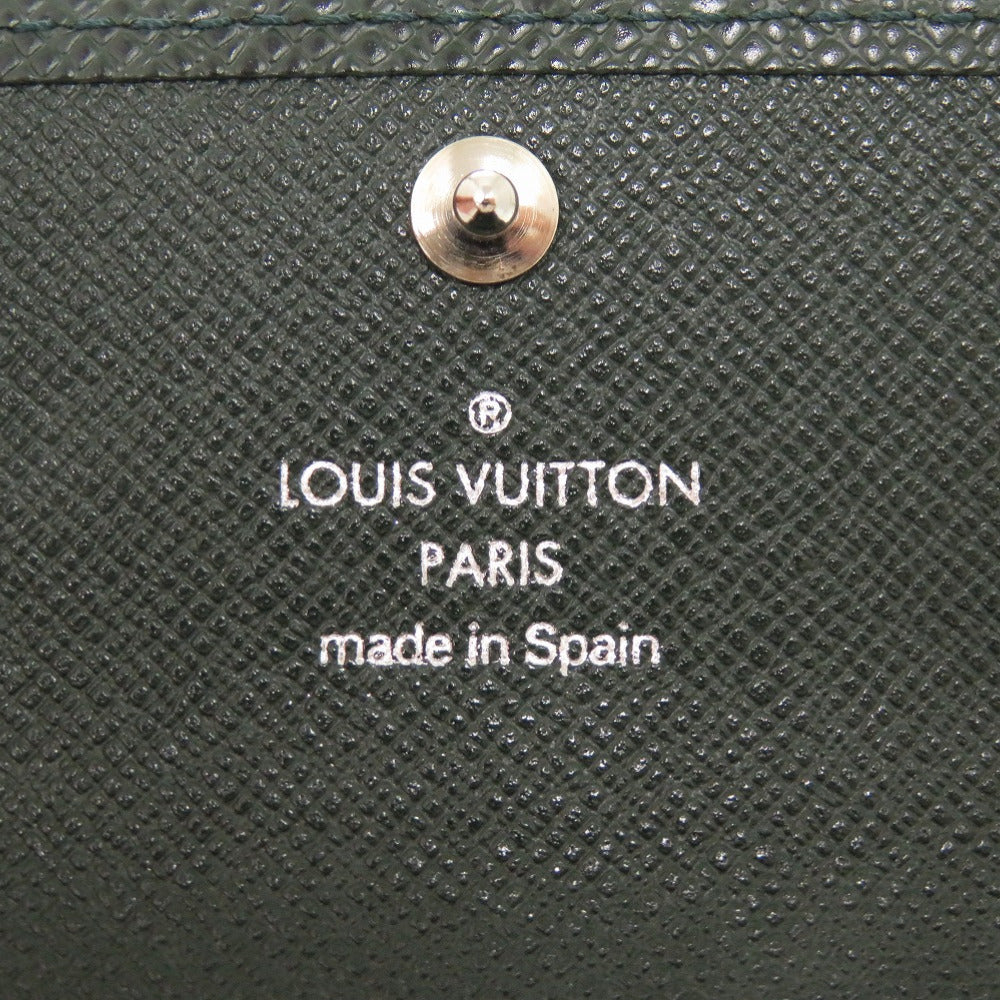 LOUIS VUITTON Key case Key holder M30534 Taiga Leather Deep green Taiga Multicles6 mens Used Authentic